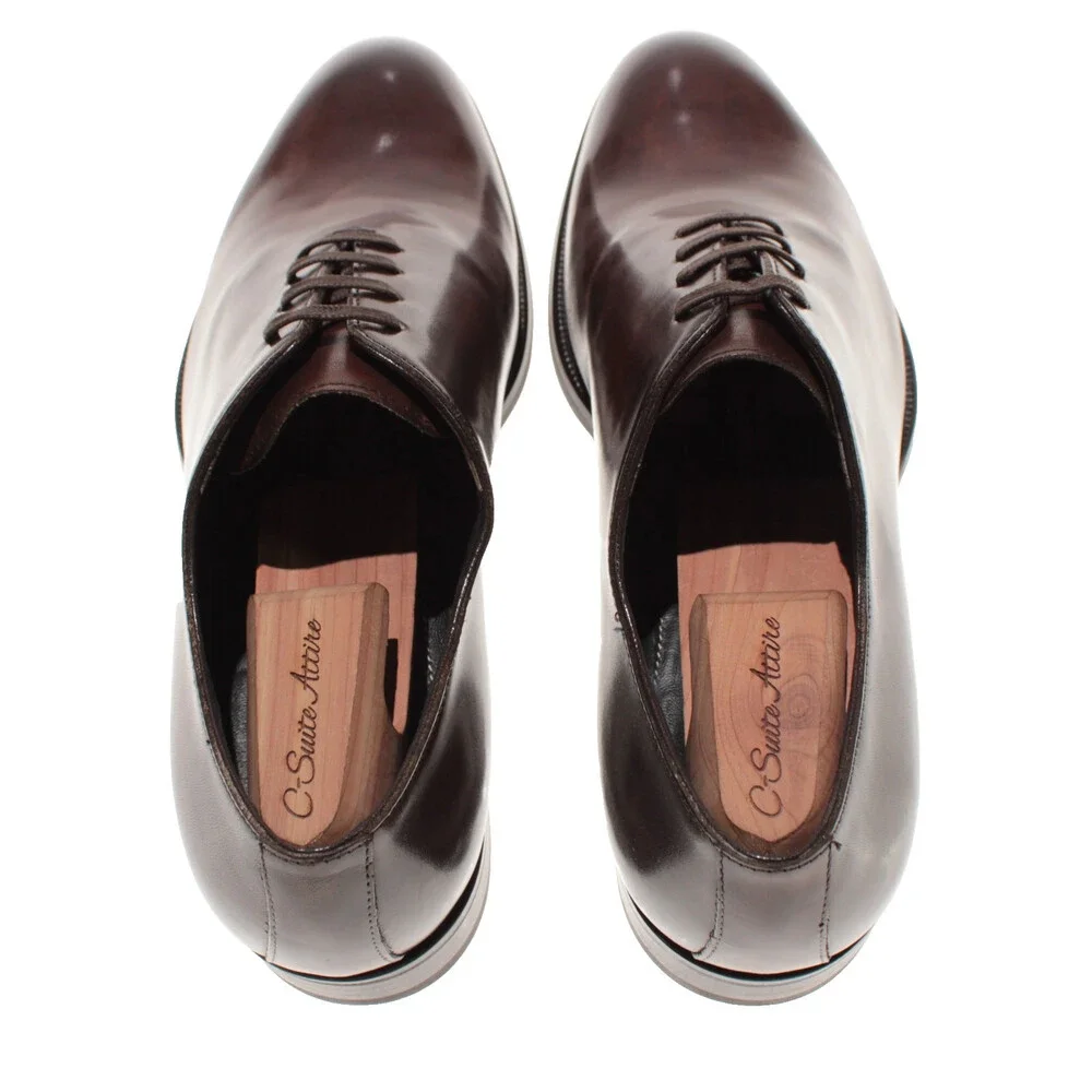 Pastori NWD Lace Up Oxford Dress Shoes Size 9 US in Brown Leather Made in Italy